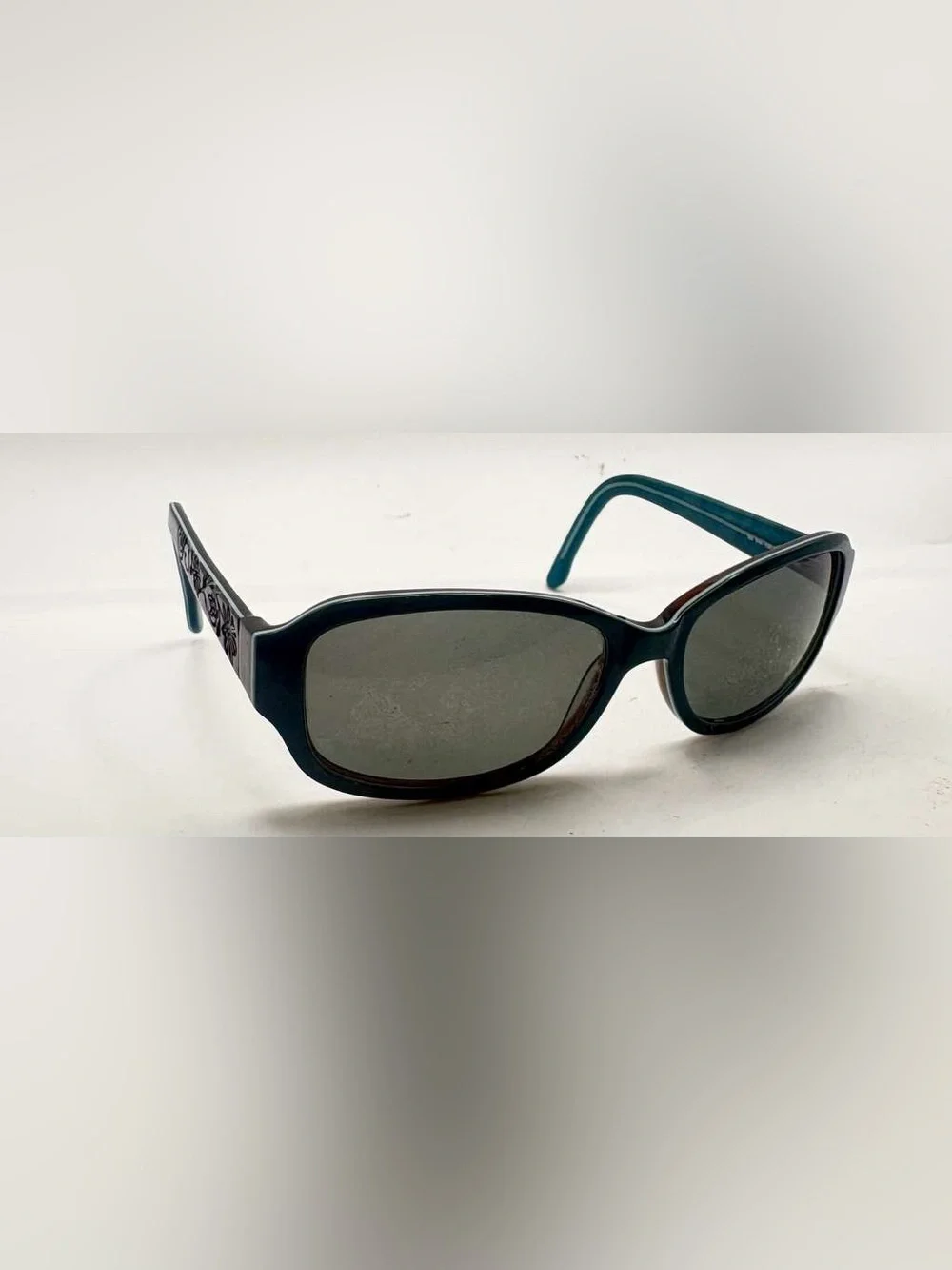 SG814 Brown Teal Oval Sunglasses Frames Only